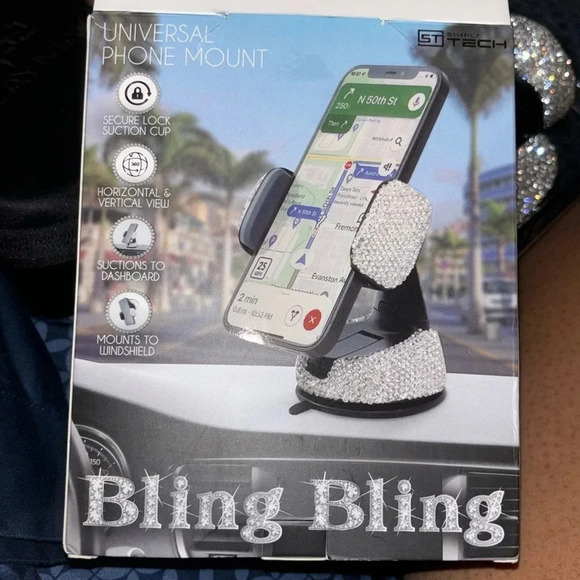 🤍🎉HP⭐️🎉Bling Bling  Universal Car phone holder mount stand - Picture 3 of 8